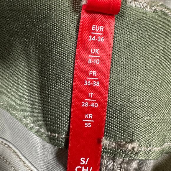 Spanx NWOT Stretch Twill Ankle Cargo Pants Camo Size M Pull-On Slimming Shaping - Picture 6 of 11